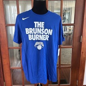 New New York Knicks Jalen Brunson "The Brunson Burner" T-Shirt NBA Playoffs XXL